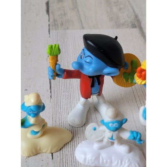 Smurfette Papa Smurf painter accessory playset toy Village - Picture 3 of 10